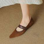 Handcrafted Luxury Genuine Leather Women's Shoes with Exquisite Craftsmanship(Etx0863TX472)