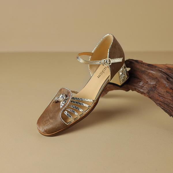 Exquisite Handmade Genuine Leather Women's Shoes for Elegant Luxury.(Etx0863TX489)