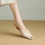 Handcrafted Luxury Genuine Leather Women's Shoes for Elegance(Etx0863TX483-1)