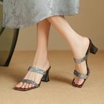 Elegant Luxury Handmade Genuine Leather Women's Shoes(Etx0863TX497)