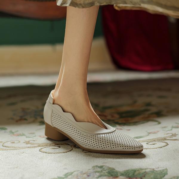 Handcrafted Luxury Leather Shoes for Women - Elegance in Every Stitch(Etx0863TX508)