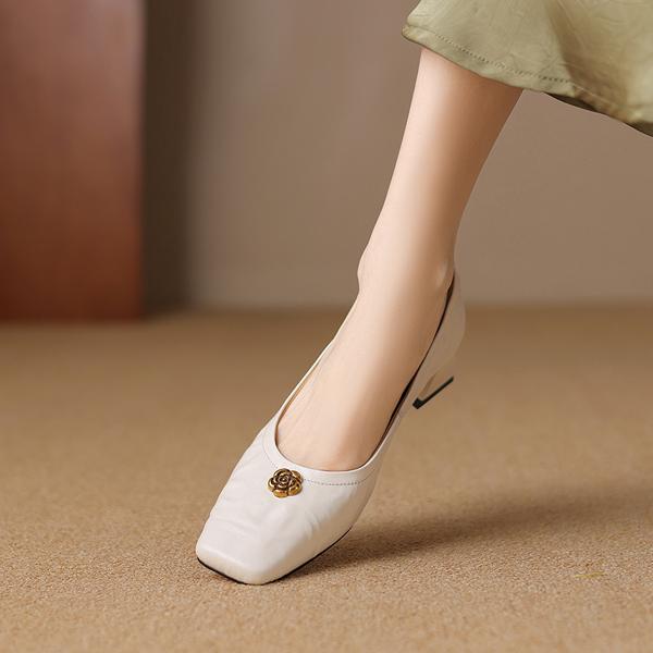 Handcrafted Genuine Leather Women's Shoes - Elegant Luxury Craftsmanship(Etx0863TX562)