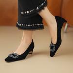 Handcrafted Genuine Leather Women's Shoes: Elegant Luxury and Artisanal Quality(Etx0863TX425-2)