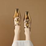 Exquisite Handcrafted Leather Women's Shoes: A Luxurious Blend of Elegance and Craftsmanship(Etx0863TX445-2)