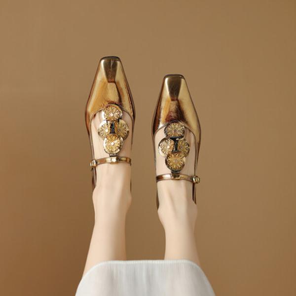 Exquisite Handcrafted Leather Women's Shoes: A Luxurious Blend of Elegance and Craftsmanship(Etx0863TX445-2)