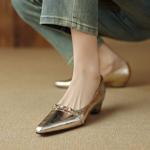 Handcrafted Luxurious Leather Women's Shoes(Etx0863TX456-2)