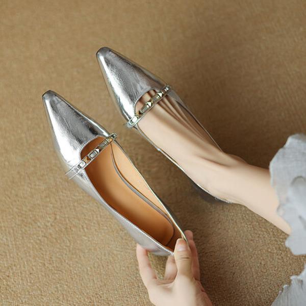 Handcrafted Luxurious Leather Women's Shoes(Etx0863TX456-2)