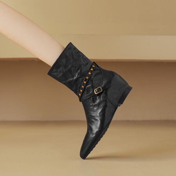 Exquisite Handcrafted Genuine Leather Shoes for Elegant Women(Etx0863TX618)