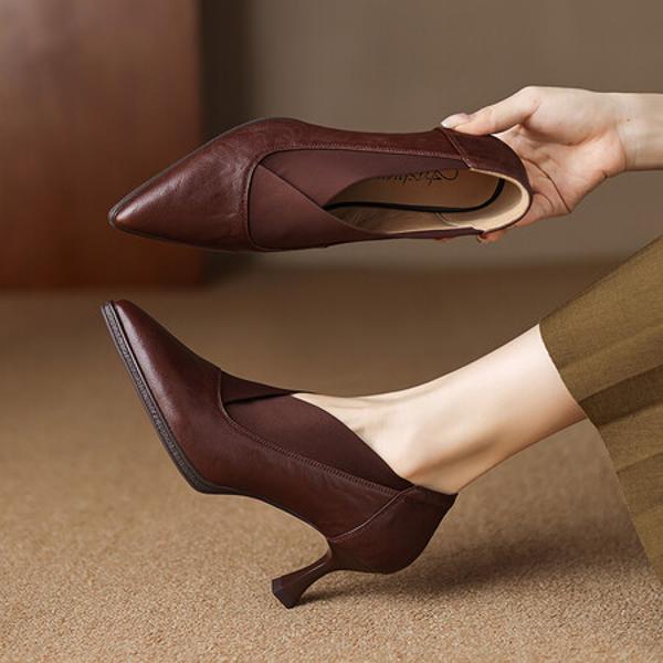 Handcrafted Luxury Leather Shoes for Elegant Women(Etx0863TX583-2)