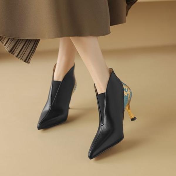 Handcrafted Luxury Leather Women's Shoes, Pure Elegance(Etx0863TX578-2)