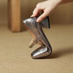 Handcrafted Genuine Leather Women’s Shoes: Luxury, Craftsmanship, Elegance(Etx0863TX440-6)