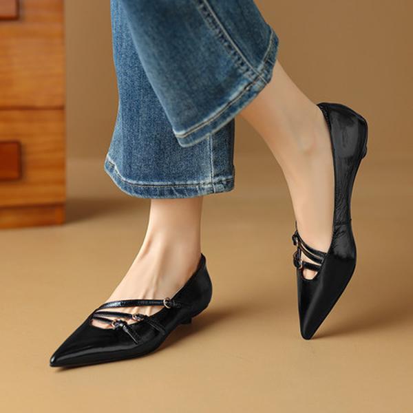 Exquisite Handmade Leather Women's Shoes - Luxury Craftsmanship(Etx0863TX463-6)