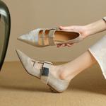 Exquisite Handcrafted Leather Women's Shoes for Elegance(Etx0863TX490-6)