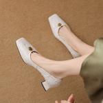 Exquisite Handmade Leather Women's Shoes: Elegance in Craftsmanship(Etx0863TX562-6)