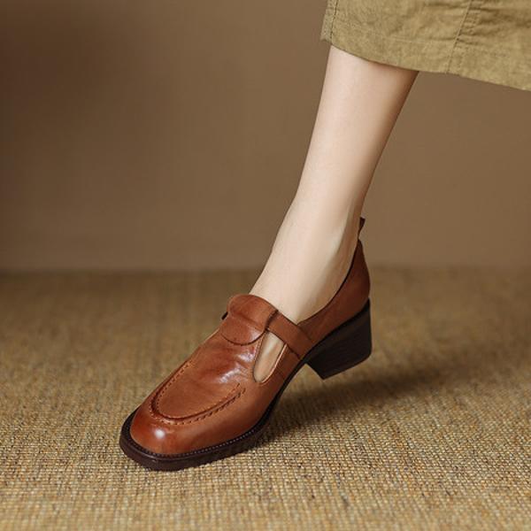 Handcrafted Genuine Leather Women's Shoes: Elegant Luxury Craftsmanship(Etx0863TX573-6)