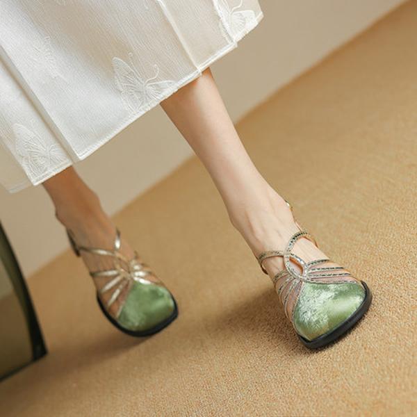 Elegant Luxury Handmade Leather Women's Shoes(Etx0863TX487-6)