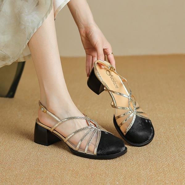 Elegant Luxury Handmade Leather Women's Shoes(Etx0863TX487-6)
