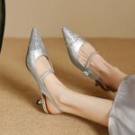 Elegant Handcrafted Genuine Leather Women's Shoes with Luxurious Quality(Etx0863TX499-6)