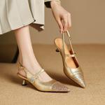 Elegant Handcrafted Genuine Leather Women's Shoes with Luxurious Quality(Etx0863TX499-6)