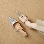 Elegant Handcrafted Genuine Leather Women's Shoes with Luxurious Quality(Etx0863TX499-6)