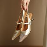 Elegant Handcrafted Genuine Leather Women's Shoes with Luxurious Quality(Etx0863TX499-6)