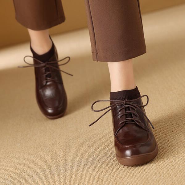 Exquisite Handcrafted Leather Women's Shoes - Luxury in Every Stitch(Exinyimeik865)