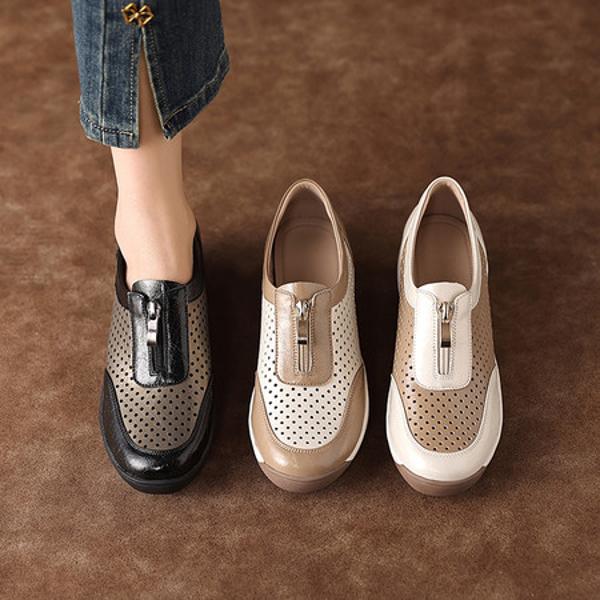 Elegant Handmade Leather Women's Shoes - Luxurious Craftsmanship(Exinyimeik896)