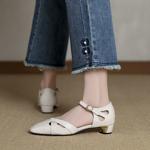 Handcrafted Luxury Leather Women's Shoes with Elegance(Exinyimeik916)