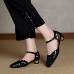 Handcrafted Luxury Leather Women's Shoes with Elegance(Exinyimeik916)