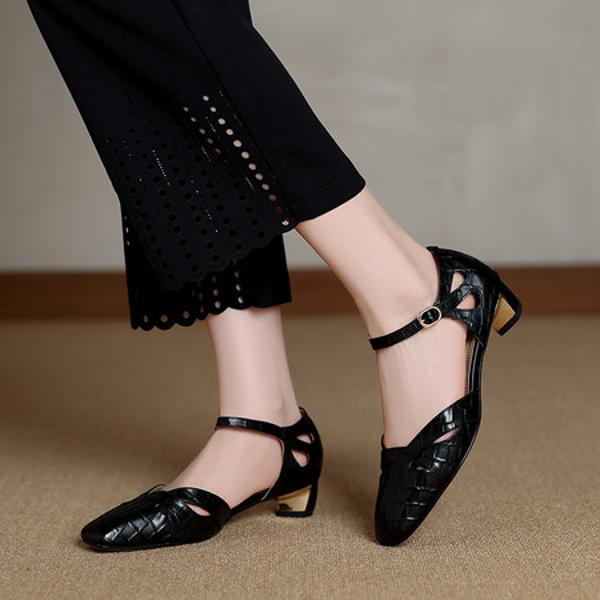 Handcrafted Luxury Leather Women's Shoes with Elegance(Exinyimeik916)