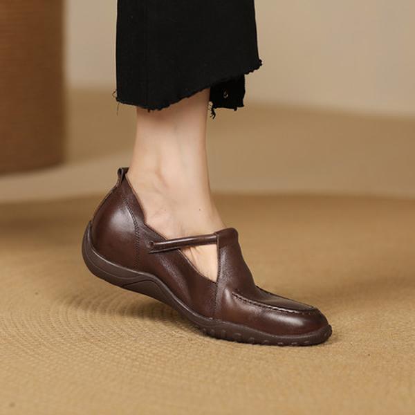 Elegant Handcrafted Genuine Leather Women's Shoes of Luxe Craftsmanship(Exinyimeik919)