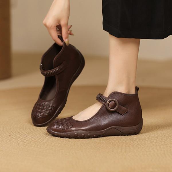 Exquisite Handcrafted Genuine Leather Women's Shoes for Elegant Sophistication(Exinyimeik923)