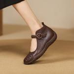 Exquisite Handcrafted Genuine Leather Women's Shoes for Elegant Sophistication(Exinyimeik923)