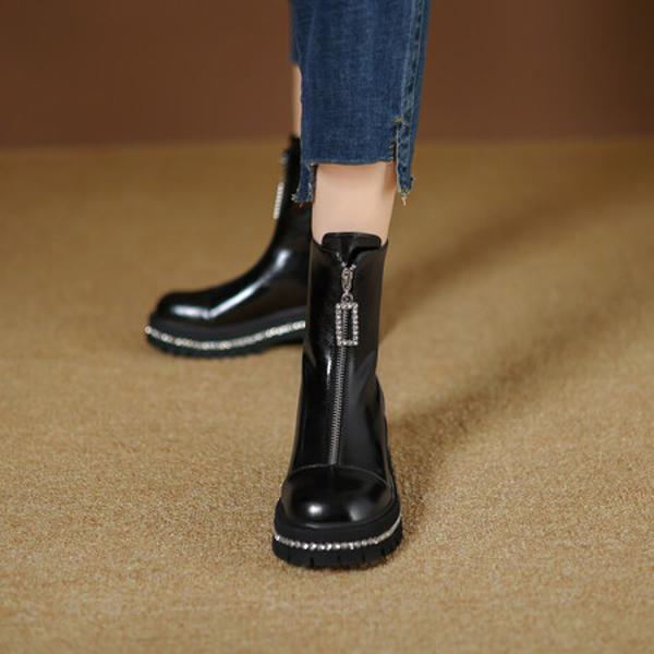 Elegant Handmade Leather Women's Shoes: Exquisite Craftsmanship & Luxury Quality(EyunshangxCA2975-1)