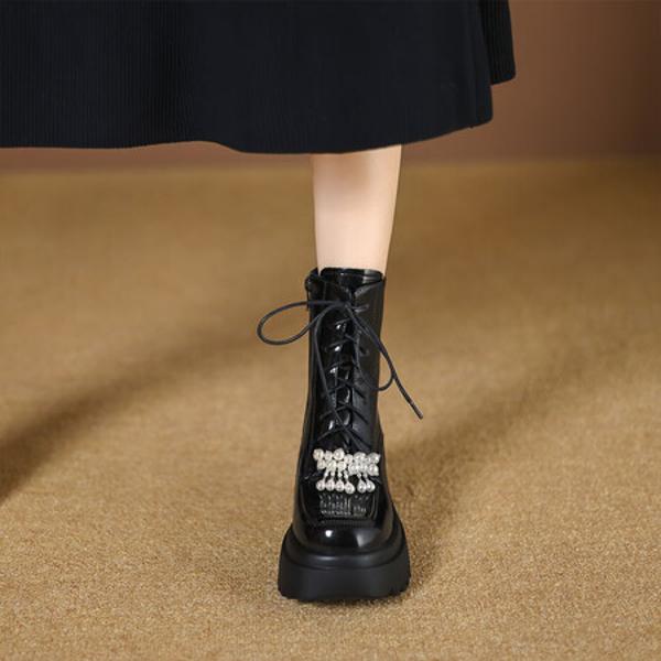 Handcrafted Luxury Leather Women's Shoes  (EyunshangxCA2973)