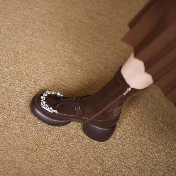 Handcrafted Luxury Leather Women’s Shoes(EyunshangxCA2301)