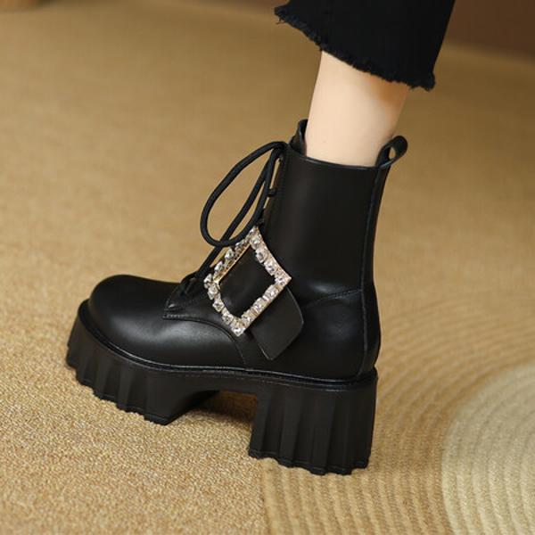 Exquisite Handcrafted Leather Women's Shoes: Luxury & Elegance(EyunshangxYS1602A)