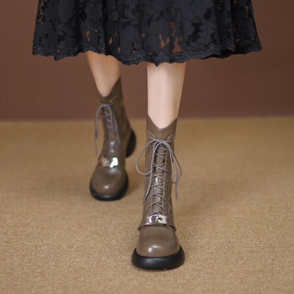 Handcrafted Genuine Leather Women's Shoes: Elegance in Every Stitch(EyunshangxYSZ2639-2)