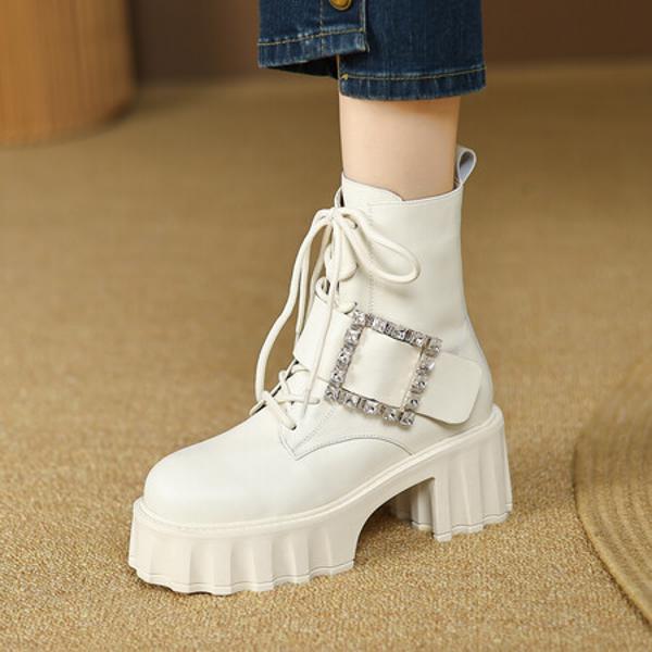 Exquisite Handmade Leather Women's Shoes: Luxury and Elegance(EyunshangxYS16020)