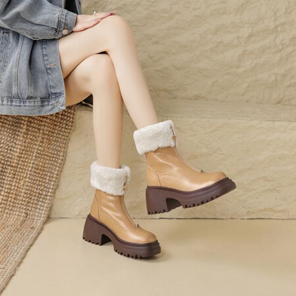 Handcrafted Genuine Leather Women's Shoes - Luxurious Elegance(EyunshangxYSC2334)