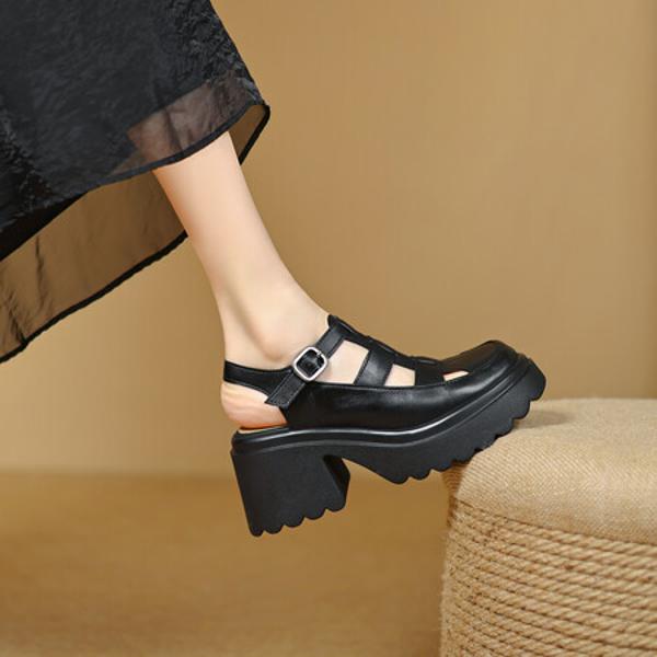 Elegantly Crafted Genuine Leather Handcrafted Women's Shoes(EyunshangxZ2611)