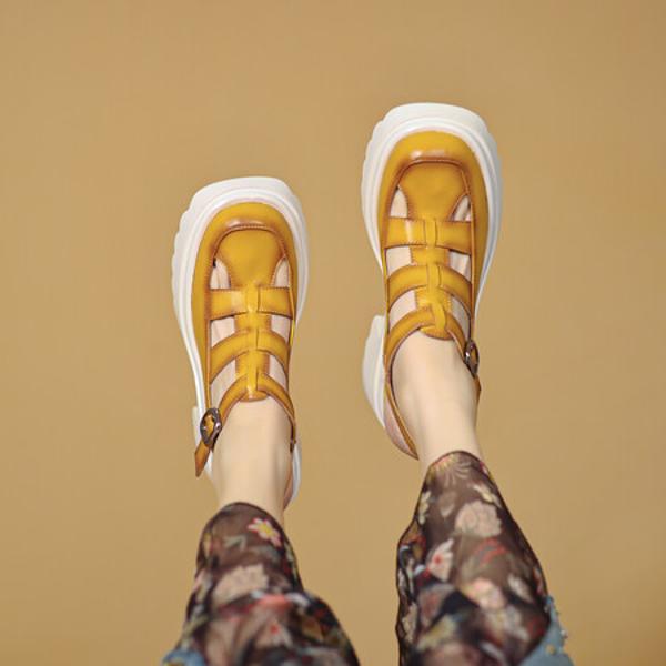 Elegantly Crafted Genuine Leather Handcrafted Women's Shoes(EyunshangxZ2611)