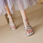 Crafted Elegance: Luxurious Leather Handmade Women's Shoes(EyunshangxM1033-1)