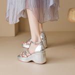 Crafted Elegance: Luxurious Leather Handmade Women's Shoes(EyunshangxM1033-1)