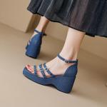 Crafted Elegance: Luxurious Leather Handmade Women's Shoes(EyunshangxM1033-1)