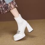 Luxurious Handmade Leather Women's Shoes of Exquisite Craftsmanship(EyunshangxC2986)