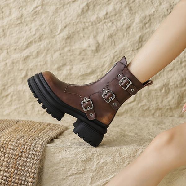 Handcrafted Leather Women's Shoes: Elegant Luxury & Artisan Quality(EyunshangxC2319)