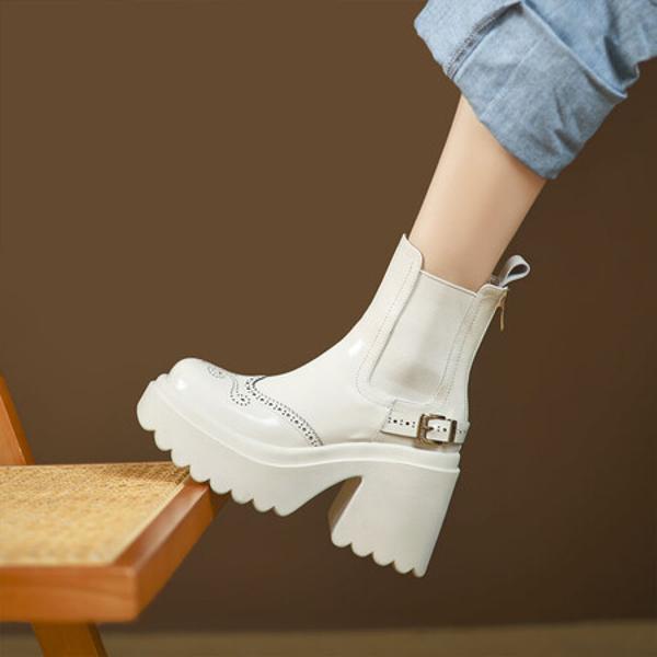 Exquisite Handcrafted Leather Women's Shoes: Luxurious Elegance in Every Stitch(EyunshangxC2965-2)