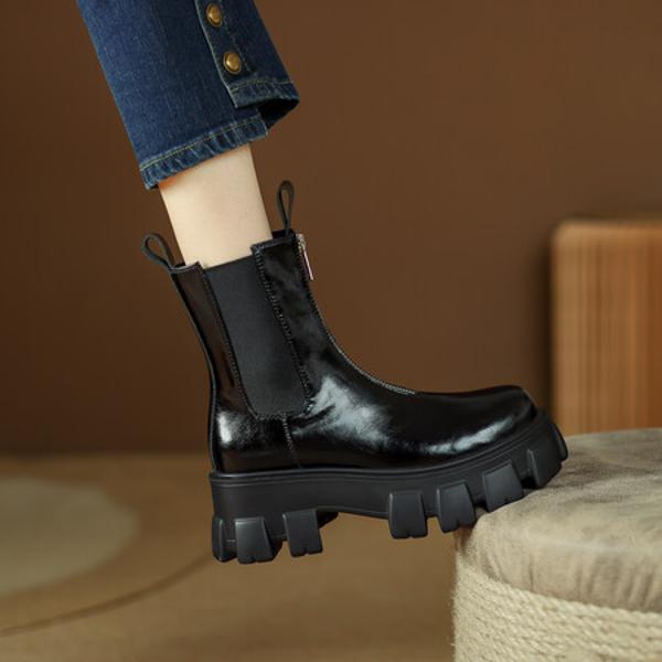 Handcrafted Luxurious Leather Women's Shoes: Superior Craftsmanship & Elegance(EyunshangxYSM9057-3)