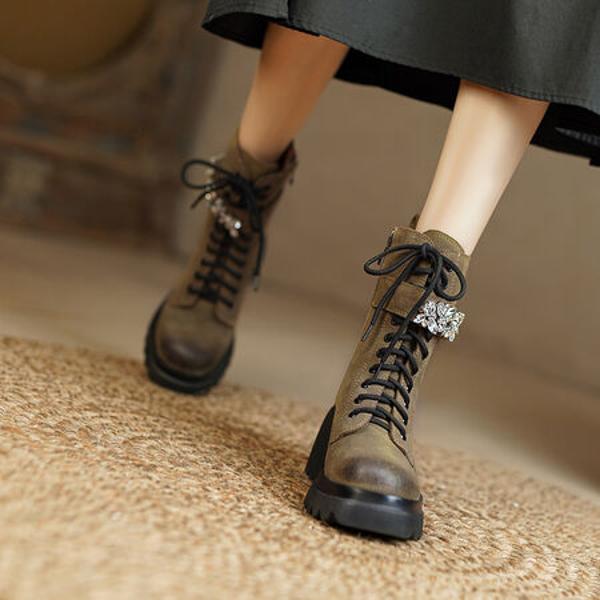 Exquisite Handcrafted Leather Women’s Shoes: Luxury & Elegance United(EyunshangxX3631)